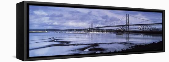 Bridges across a River, Firth of Forth Road Bridge, Firth of Forth Rail Bridge, Firth of Forth, ...-null-Framed Premier Image Canvas