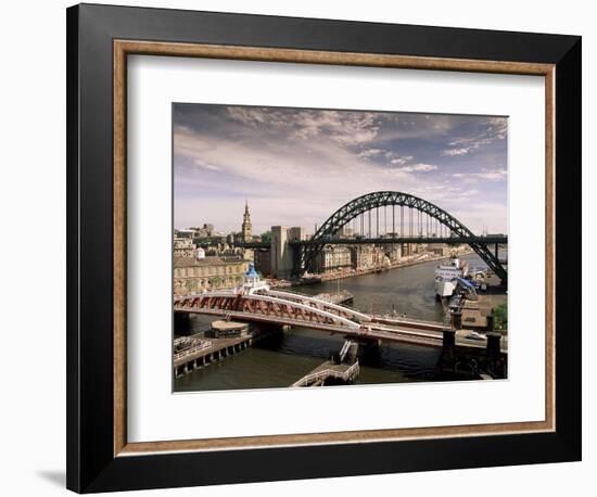 Bridges Across the River Tyne, Newcastle-Upon-Tyne, Tyne and Wear, England, United Kingdom-Michael Busselle-Framed Photographic Print