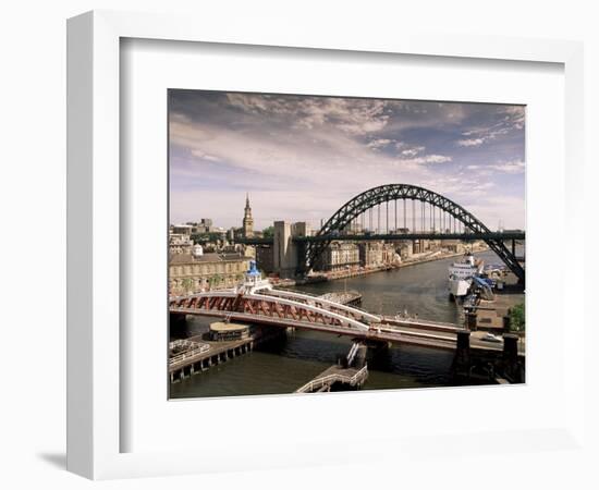 Bridges Across the River Tyne, Newcastle-Upon-Tyne, Tyne and Wear, England, United Kingdom-Michael Busselle-Framed Photographic Print