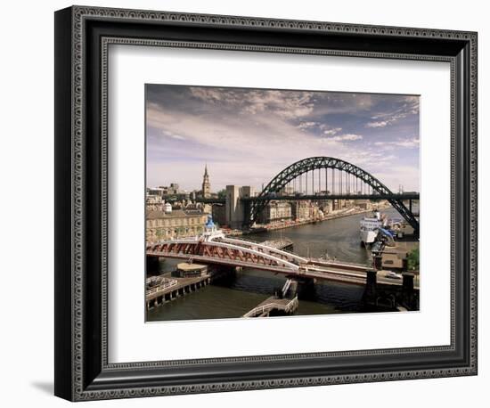 Bridges Across the River Tyne, Newcastle-Upon-Tyne, Tyne and Wear, England, United Kingdom-Michael Busselle-Framed Photographic Print