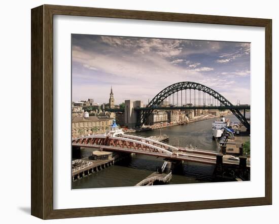 Bridges Across the River Tyne, Newcastle-Upon-Tyne, Tyne and Wear, England, United Kingdom-Michael Busselle-Framed Photographic Print