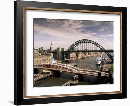 Bridges Across the River Tyne, Newcastle-Upon-Tyne, Tyne and Wear, England, United Kingdom-Michael Busselle-Framed Photographic Print