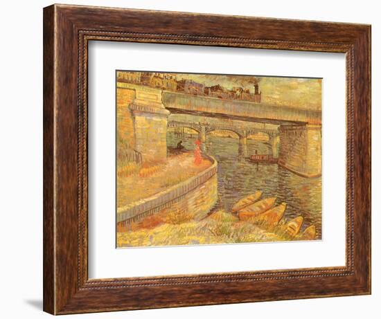 Bridges at Asnières, 1887-Vincent van Gogh-Framed Giclee Print