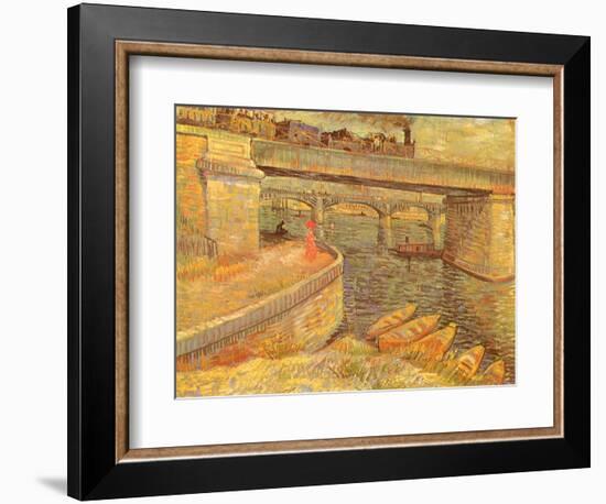 Bridges at Asnières, 1887-Vincent van Gogh-Framed Giclee Print