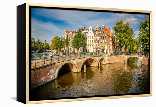 Bridges over Canals in Amsterdam-sborisov-Framed Premier Image Canvas