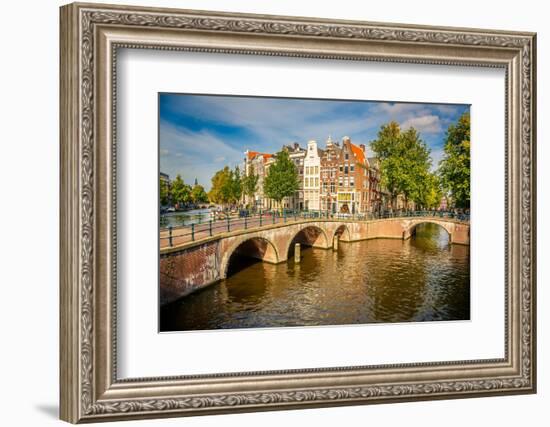 Bridges over Canals in Amsterdam-sborisov-Framed Photographic Print