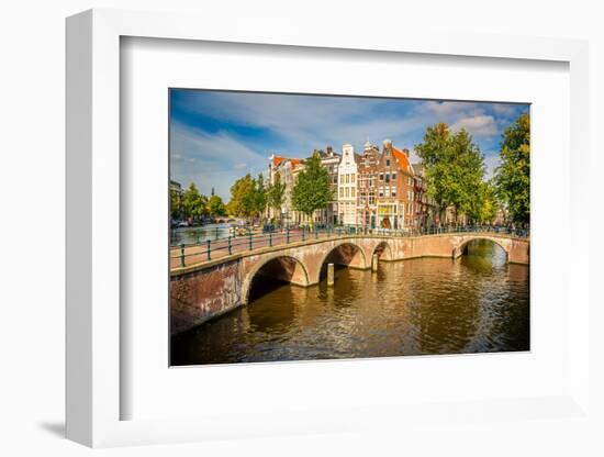 Bridges over Canals in Amsterdam-sborisov-Framed Photographic Print