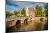 Bridges over Canals in Amsterdam-sborisov-Mounted Photographic Print