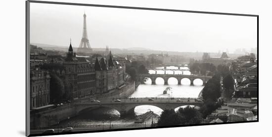 Bridges over the Seine river, Paris-Michel Setboun-Mounted Art Print