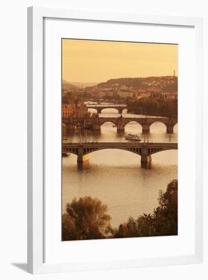 Bridges over the Vltava River Including Charles Bridge-Markus-Framed Photographic Print