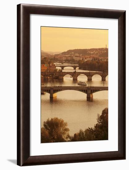 Bridges over the Vltava River Including Charles Bridge-Markus-Framed Photographic Print