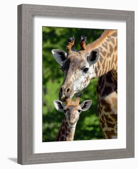 Bridgit and Her 3-Week Old Son Mac-null-Framed Photographic Print