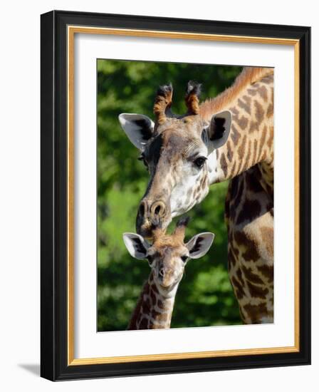 Bridgit and Her 3-Week Old Son Mac-null-Framed Photographic Print