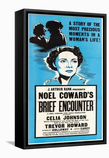 Brief Encounter, Celia Johnson on US poster art, 1945-null-Framed Stretched Canvas