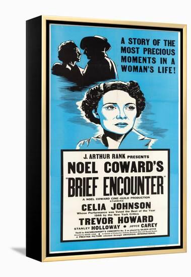 Brief Encounter, Celia Johnson on US poster art, 1945-null-Framed Stretched Canvas