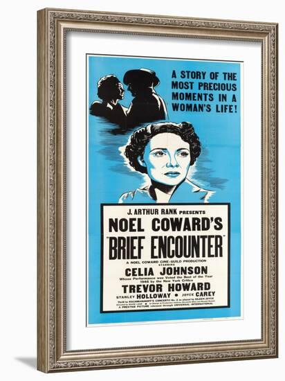 Brief Encounter, Celia Johnson on US poster art, 1945-null-Framed Art Print