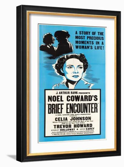 Brief Encounter, Celia Johnson on US poster art, 1945-null-Framed Art Print