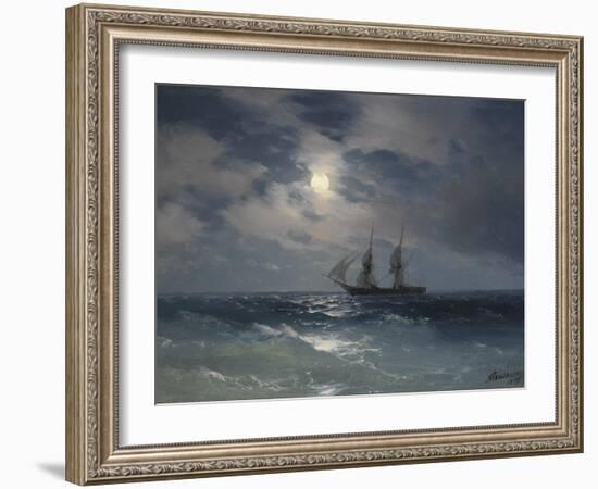 Brig Mercury-Ivan Konstantinovich Aivazovsky-Framed Giclee Print