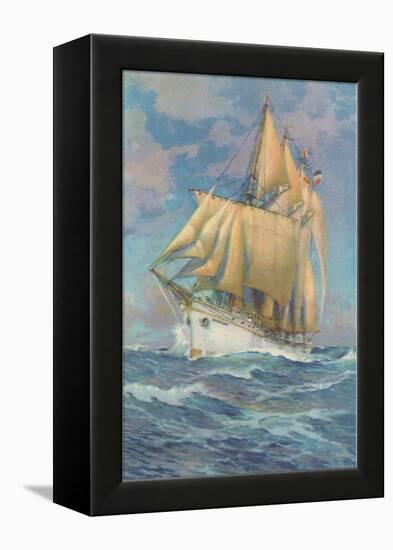Brigantine Sailing Ship-null-Framed Stretched Canvas