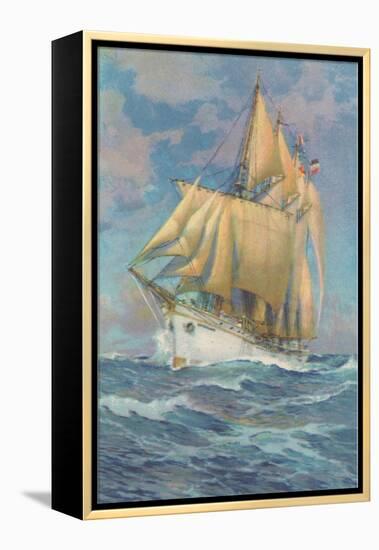 Brigantine Sailing Ship-null-Framed Stretched Canvas