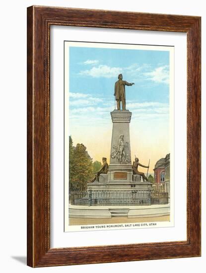 Brigham Young Monument, Salt Lake City, Utah-null-Framed Art Print