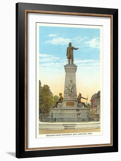 Brigham Young Monument, Salt Lake City, Utah-null-Framed Art Print