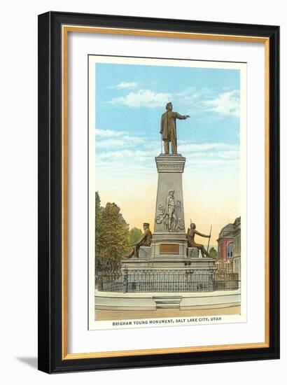 Brigham Young Monument, Salt Lake City, Utah-null-Framed Art Print