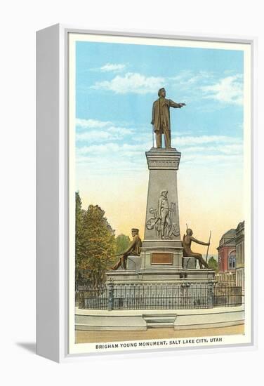 Brigham Young Monument, Salt Lake City, Utah-null-Framed Stretched Canvas