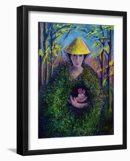 Brighid of the Green Mantle, 2007-Silvia Pastore-Framed Giclee Print