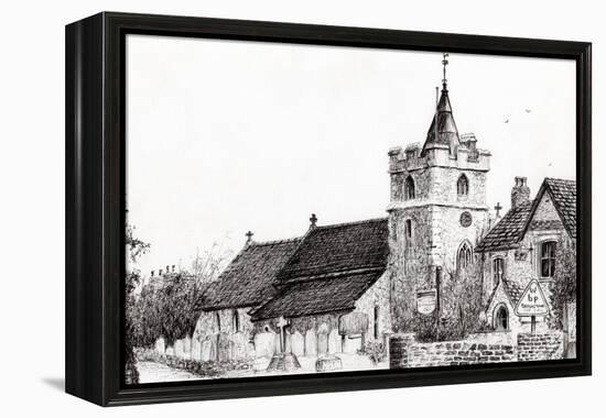 Brighstone Church I.O.W., 2008-Vincent Alexander Booth-Framed Premier Image Canvas