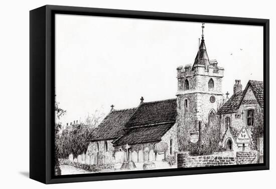 Brighstone Church I.O.W., 2008-Vincent Alexander Booth-Framed Premier Image Canvas