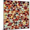 Bright Abstract Triangles Background-Little_cuckoo-Mounted Art Print