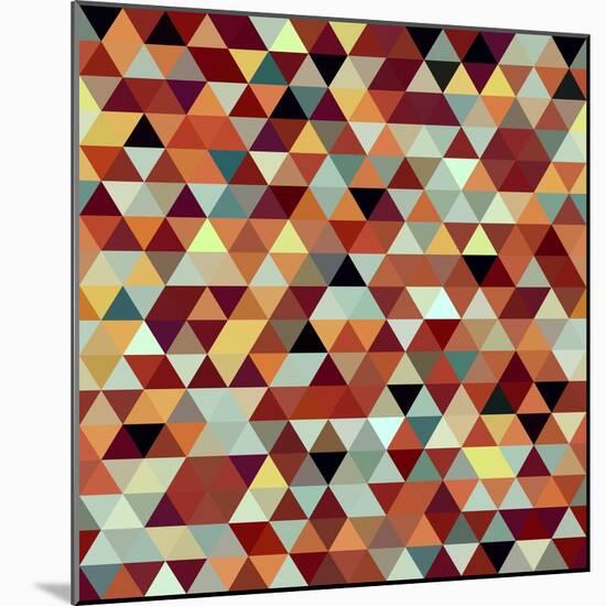 Bright Abstract Triangles Background-Little_cuckoo-Mounted Art Print