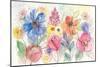 Bright Aquarelle Flowers-Silvia Vassileva-Mounted Art Print