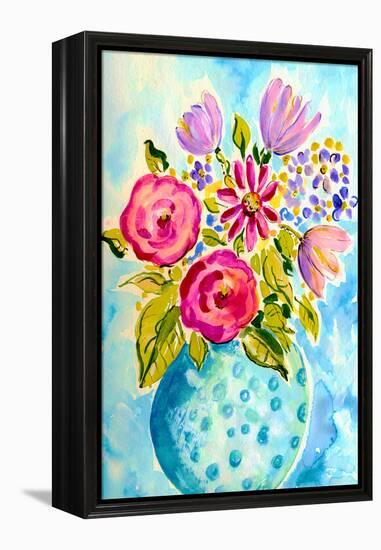 Bright Arrangement III-Julia Minasian-Framed Stretched Canvas