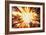 Bright Blast Of Light In Space Background-STILLFX-Framed Art Print