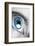 Bright Blue Eye Closeup-SSilver-Framed Photographic Print