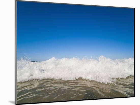 Bright Blue Sky and Waves Breaking at Surfers Paradise Beach, Gold Coast, Queensland, Australia-Matthew Williams-Ellis-Mounted Photographic Print