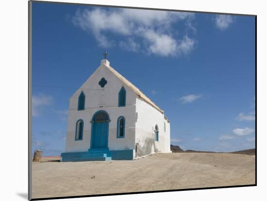 Bright Church at Sandy Beach, Pedro Da Sal, Sal, Cape Verde, Africa-Michael Runkel-Mounted Photographic Print