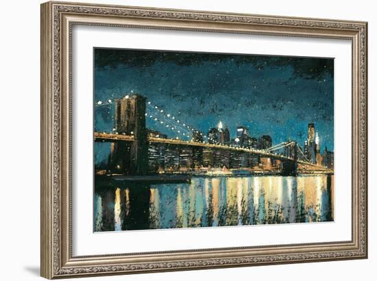 Bright City Lights Blue I-James Wiens-Framed Art Print