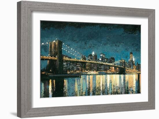 Bright City Lights Blue I-James Wiens-Framed Art Print