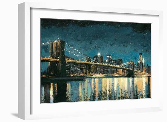 Bright City Lights Blue I-James Wiens-Framed Art Print