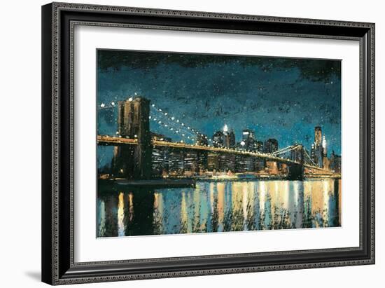 Bright City Lights Blue I-James Wiens-Framed Art Print