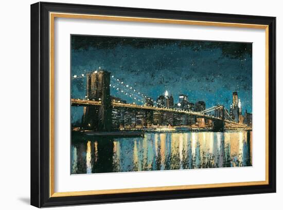 Bright City Lights Blue I-James Wiens-Framed Art Print