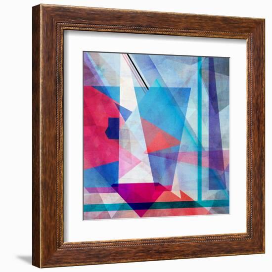 Bright Colorful Abstract Background of the Various Elements on Watercolor Background-Tanor-Framed Art Print