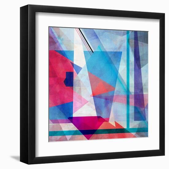 Bright Colorful Abstract Background of the Various Elements on Watercolor Background-Tanor-Framed Art Print