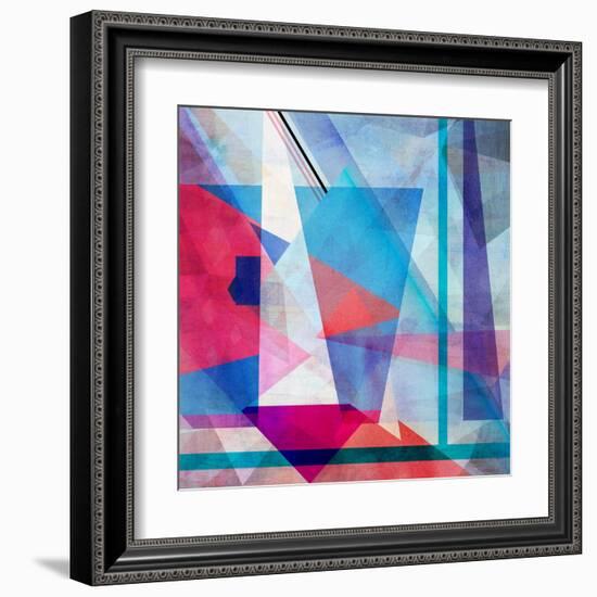 Bright Colorful Abstract Background of the Various Elements on Watercolor Background-Tanor-Framed Art Print