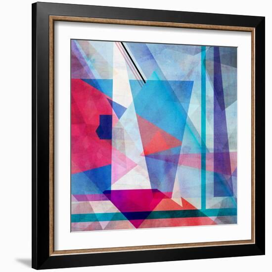 Bright Colorful Abstract Background of the Various Elements on Watercolor Background-Tanor-Framed Art Print