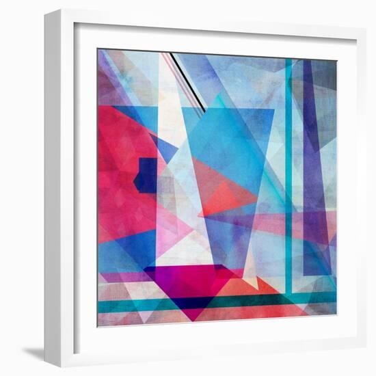 Bright Colorful Abstract Background of the Various Elements on Watercolor Background-Tanor-Framed Art Print