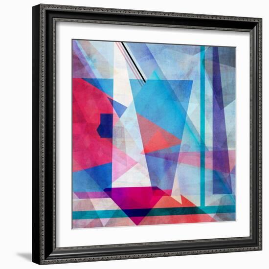 Bright Colorful Abstract Background of the Various Elements on Watercolor Background-Tanor-Framed Art Print